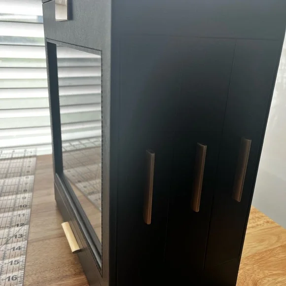 5-Layer Jewelry Box with Large Mirror, Modern Jewelry Organizer with 3 Side Draw - Picture 5 of 9